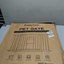 Metal Pet Gate with Cat Door, Adjustable Dog Gate for Doorways & Stairs, Pressure Mounted, Auto-Close, No Tools Needed, 29-45 Inches, Black