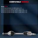 cciyu CV Axle Shaft Assembly for Ford for Explorer 2011-2019 for Ford for Police Interceptor Utility 2013-2019 662286 NCV11044 Front left (1 Pack)