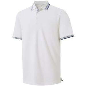 Men's Pique Polo Shirts Long Sleeve Cotton Blend Tipped Casual Collared Polo Shirts Business Classic Fit, 3XL