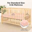 2-Pack Waterproof Baby Crib Sheets for Boys, Girls - 52x28 Viscose Derived from Bamboo Toddler Bed Sheet Neutral, Fitted Crib Mattress Protector Cover for Baby Bedding, Soft & Gentle (Butterflies) (Green)