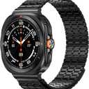 LETOID Magnetic Metal Band Designed for Samsung Galaxy Watch Ultra 47mm (2025/2024), Men Stainless Steel Adjustable Replacement Strap Solid Magnet Clasp Wristbands