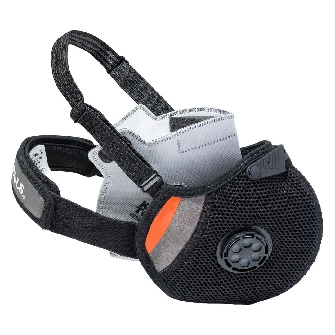 Klein Tools 60506 N95 Reusable Face Mask with Replaceable Filter, NIOSH Approved, Adjustable Head Straps, Hand Washable, Anti-Fogging