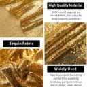 Gold Sequin Backdrop Curtain,4PCS 2FTx8FT Glitter Backdrop Curtain for Parties,Christmas, Wedding, Banquet Decoration(4 PCS,2FTx 8FT)