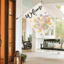 AVOIN colorlife Floral Tulip Mason Jar Spring House Flag 28x40 Inch Double Sided Outside, Seasonal Welcome Yard Outdoor Flag