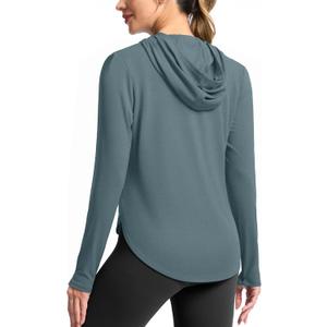 G Gradual Women's UPF 50+ Sun Shirt with Hoodie Long Sleeve UV Protection Shirts Lightweight Hiking Fishing Shirts for Women XL