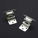 Ravinte 30 Pack 15 Pair 3/8Inset Cabinet Door Hinges Kitchen Cabinet Hinges Satin Nickel Semi-Concealed Hinge Face Mount Cabinet Hardware Self-Closing Cabinet Hinges W/Bumper&Screwdriver