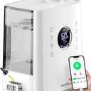Homvana 6.5L Warm & Cool Mist Humidifiers for Bedroom Large Room, Smart Humidifier with App&Voice Control, Exclusive Distilled Sterilization, 72H Runtime Air Humidifier Aroma Diffuser for Baby Plants