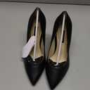 Nine West Women's Tatiana Pump, Black Leather, 6