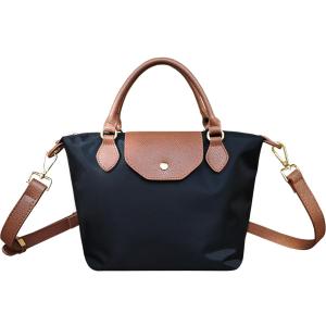 Nylon Crossbody Bags for Women Shoulder Purse Waterproof (Black-small)