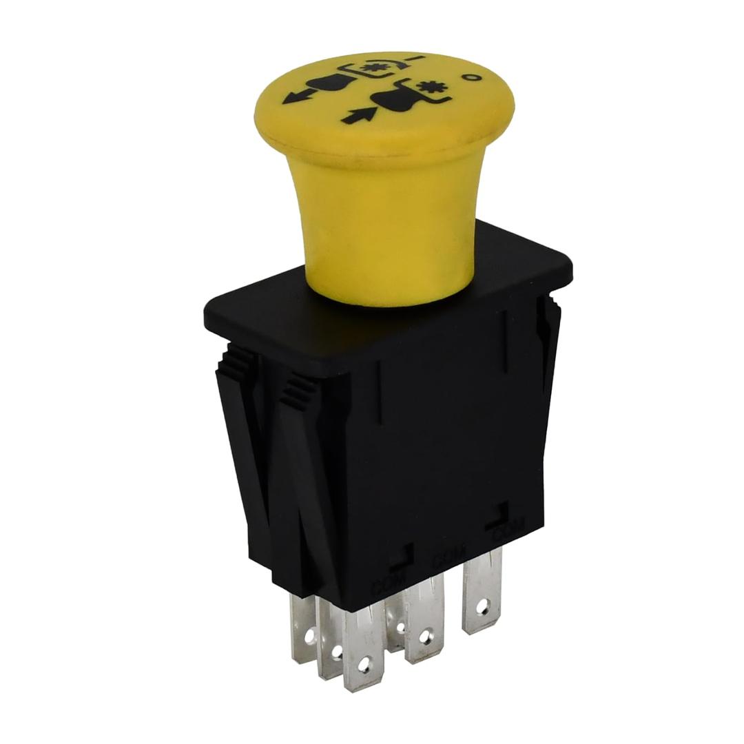 AM124140 AM127393 LVA21438 PTO Switch 2 Position 8 Terminal Compatible with John Deere 425 445 455 G100 LX289 LT190 LX288 Sabre 2048HV Scotts S2554 430-073 6271-302