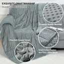 Alomidds Weighted Blanket (60"x80",15lbs Queen Size - Grey), Weighted Blankets for Adults and Kids, Cooling Breathable Soft and Comfort Minky, Heavy Blanket Microfiber Material with Glass Beads