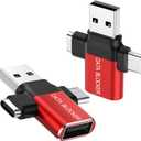 2 x BUISAMG Data Blocker, 4-in-1 Universal USB Data Blocker, Protection from Illegal Downloading, Hacking Proof 100% Guaranteed, for iPhone 15 16 and Any USB Device Charging. 2-Pack