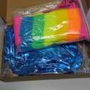 Cuffbow Girl Doll Costume Accessories Set Kids Unitard 80's Party Knit Leg Warmer, Patent Leather Belt, Bow Hair Tie (8-13 Years)