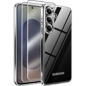 MOZOTER for Samsung Galaxy S25 FE Case with Magnetic,[Compatible with MagSafe][12Ft Military Dropproof][2*Screen Protector] Anti-Slip Shockproof Holsters Case for S25 FE-Clear