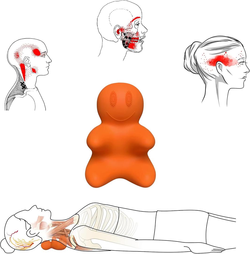 Trigger Point Massager Dolly, Myofascial Release Occipital Neuralgia, Neck & Shoulder Pain, Tension Headache, TMJ