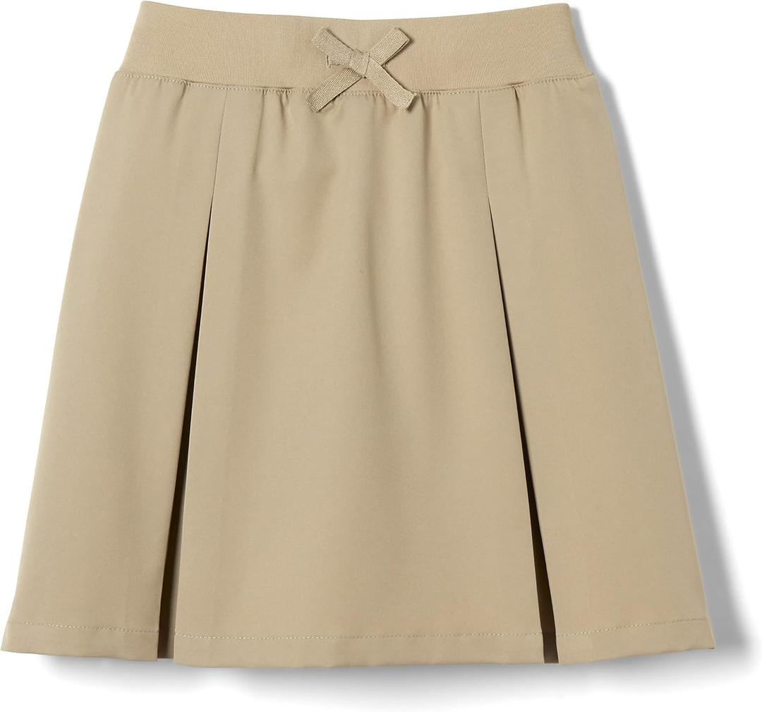 French Toast Girls Pull-on Kick Pleat Scooter School Uniform Skirt (Beige, S)