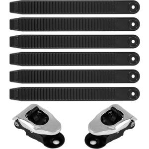 6pcs Snowboard Ankle Ladder Strap Binding+2pcs Buckles, Snowboard Binding Straps Replacement Parts Highly Elastic Strap-in Snowboard Binding Ladder for Snowboard