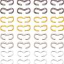 Pandahall 600pcs Iron Quick Link Connectors Number 3 Shaped Clasps Charm Knot Chain Clasp for Bracelet Necklace Jewelry Making