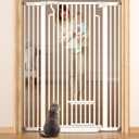 53in Extra Tall Cat Gate for Doorway, 29.5-40.6in Auto Close Pet Gate-White, 53" Tall, 29.5-40.6" Wide
