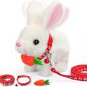 Hopping Rabbit Toys -Bunny Realistic Interactive Rabbit Toys with Sounds and Shaking Ears, Twitching Nose, Interactive Plush Bunny for Kids Easter Gifts, Birthday Gift Easter Basket Essentials