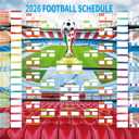 2 x Julyxi 2026 World Cup 48 Team Waterproof Wall Chart Poster, 31.5"x23.6" Tournament Schedule Tracker with Group & Knockout Bracket, Soccer Wall Decor Ultimate Gift for World Cup Fans