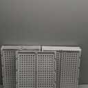 SNSLXH 5 Pack Stackable Closet Storage Basket, Multifunctional & Foldable Closet Organizer for Bathroom Kitchen Laundry Room Wardrobe Storage, Space-Saving Clothes Storage Drawer Organizer, White