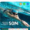 Parsonver Smart Watch, 5ATM Waterproof Swimming Watch, Fitness Activity Tracker with 110+ Sports Modes, Heart Rate/Sleep/SpO2/Calories Monitor, Pedometer, Fitness Watch for Android & iPhone, Rose Gold