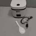 Rice Robot Personal Rice Cooker, PFAS-free, Nonstick. 1 Quart Capacity, with Stainless Steel Steamer Tray, Measuring Cups, Recipe Book with 60 Recipes, and Serving Spoon, As Seen On TV