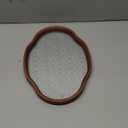 IwaiLoft Glass Serving Tray with The Crabapple Pattern Glass and Walnut for Kitchen Countertop Home Decor for Coffee Table, Also Suitable for Tea Coffee Decorative Trays (Clear,11.4" x 7.8" x 1")