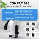 Suminey 10 Rolls Compatible Address Labels for Brother DK-11201/DK-1201, 1.1" x 3.5" Continuous Refillable Shipping Labels, High Adhesive & Smudge-Proof Replacement for Brother DK-11201 Cartridges