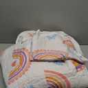 Joyreap 6pcs Bed in a Bag for Girls, Pink Rainbow Lovely Design, Twin Size Microfiber Comforter Sheet Set, Soft Cozy Bedding Comforter Set for All Season