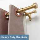 Kemmie Heavy Duty Double Curtain Rods, 36 to 72' Telescoping, Warm Gold, Metal & Aluminum, Wall Mounted