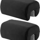 Thickened Memory Foam Armrest Height Pads Adjustable Straps Not Slip Base Simple Installs for Office Game Chairs (Black)