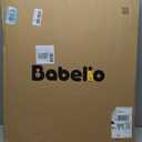 Babelio Baby Gate for Stairs, Kitchen & Doorways, 26-43" W 28" H No Bottom Bar| Easy Installation| One-Handed Operation| Auto-Close| Hardware Mount (Drill Needed) Safety Dog/Pet Gate Indoor (White)