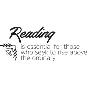 Family Reading is Essential Empowering Quote Wall Decal Decoration Seek to Rise Above The Ordinary Book Lovers Quote Reading Lasts Years and Easily Removable - Size: 40 in(W) x 16 in(H)