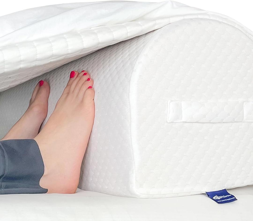 Your Foot Pillow Half Moon, Blanket Elevation Wedge Foot Pillow, Recommended for Foot, Ankle, Knee Pain and Ankle Support (11" x 30")