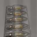 GGOYING LED Chandelier Light Bulbs 40W Equivalent, 500LM E12 Candle Base, 4W B11 Filament Candelabra Bulb Daylight White 5000K, Clear Glass Non-Dimmable, 5 Pack