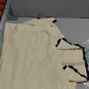 Tankaneo Womens Sweater Set 2 Piece Outfits Lapel V Neck Short Sleeve Knit Tops Summer Shorts Lounge Sets (Medium, Beige)