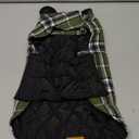 Kuoser Waterproof Dog Coat, Reversible Dog Jacket for Medium Dogs, Adjustable Durable Doggie Winter Coat Warm Puppy Cold Weather Apparel from Small to Large Breed, Green M (Medium (Pack of 1))