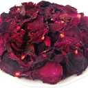 Dried Red Rose Petals, Real Natural Dried Rose Petals 50g for Tea, Cake, Soap Making, Candle Making, Wedding, Confetti, DIY Crafts Edible (darkrosept50g) (Darkpetal)