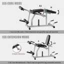 Z ZHICHI 2-in-1 Adjustable Leg Extension and Curl Machine, Easy Transition, Home Gym Leg Machine, Weight Capacity 660LBS