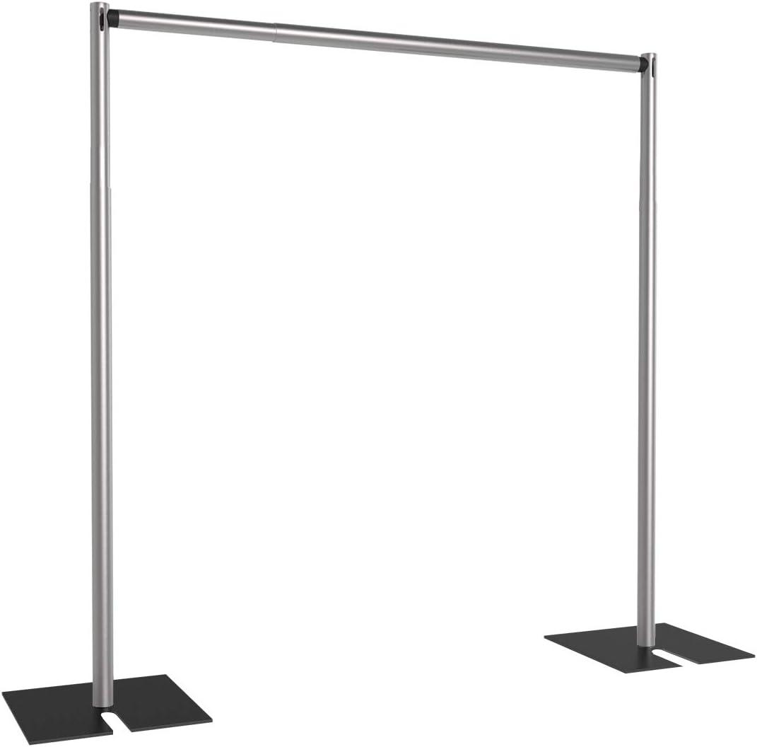 Urquid Linen, (8' Tall x 10' Wide Kit) Pipe and Drape Backdrop Kit for Event Decoration, Backdrops, Photobooths, Tradeshow