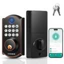 VIVOHOME Smart Lock for Front Door, Keyless Entry Door Lock with Fingerprint, Bluetooth App Remote Control, Electronic Keypad Deadbolt with User Management
