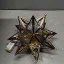Moravian Star Ceiling Light, Moroccan Flush Mount Ceiling Lighting with Seeded Glass Shade, Elegant Star Light for Hall Entryway Hallway, Mini Less Than 13in