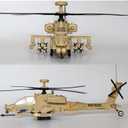 KALAPINK AH64 Apache Military Helicopter Building Blocks Set (200+ Pieces), Army Airplane Designed for Plane Lovers, Kids (8+Years) and Adults