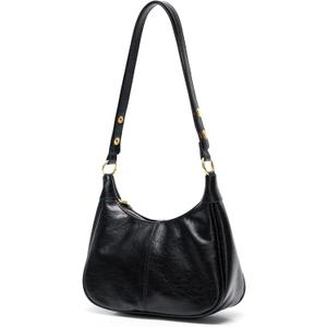 Crescent Shoulder Bag for Women Cute Underarm Tote Purse, Mini Clutch with Zipper Closure, Comes with Adjustable Strap