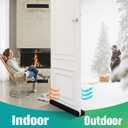 MAXTID Under Door Draft Blocker Black Door Draft Stopper 38" Noise Reducer Breeze Light Cold Air Guard Sound Proof Door Sweep 32" 36" 38" Weather Stripping Door Bottom Seal Insulation Strip Gap Filler