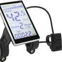 Electric LCD Display, 24V 36V 48V 60V E Display Meter Control Panel, E Scooter M5 LCD Panel Screen for 31.8 22.2mm Electric Bikes
