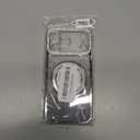 Compatible with iPhone 17 Pro Max Case with Stand for Women, (2 in 1 Clear or Glitter Case), Cute Bling Sparkly Glitter Ring Holder Kickstand, Camera Protector, [Compatible with Magsafe], Silver