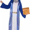 Morph 3 Wise Men Costume Kids, Biblical Nativity Costume, Catholic Saint Outfit, Three Kings Dress Up, 3-4T 